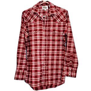 Ely Cattleman Western Cowboy Shirt Sz M